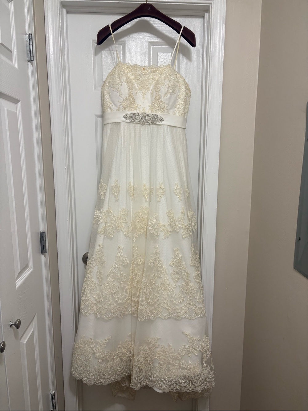 Lace corset embellished wedding dress